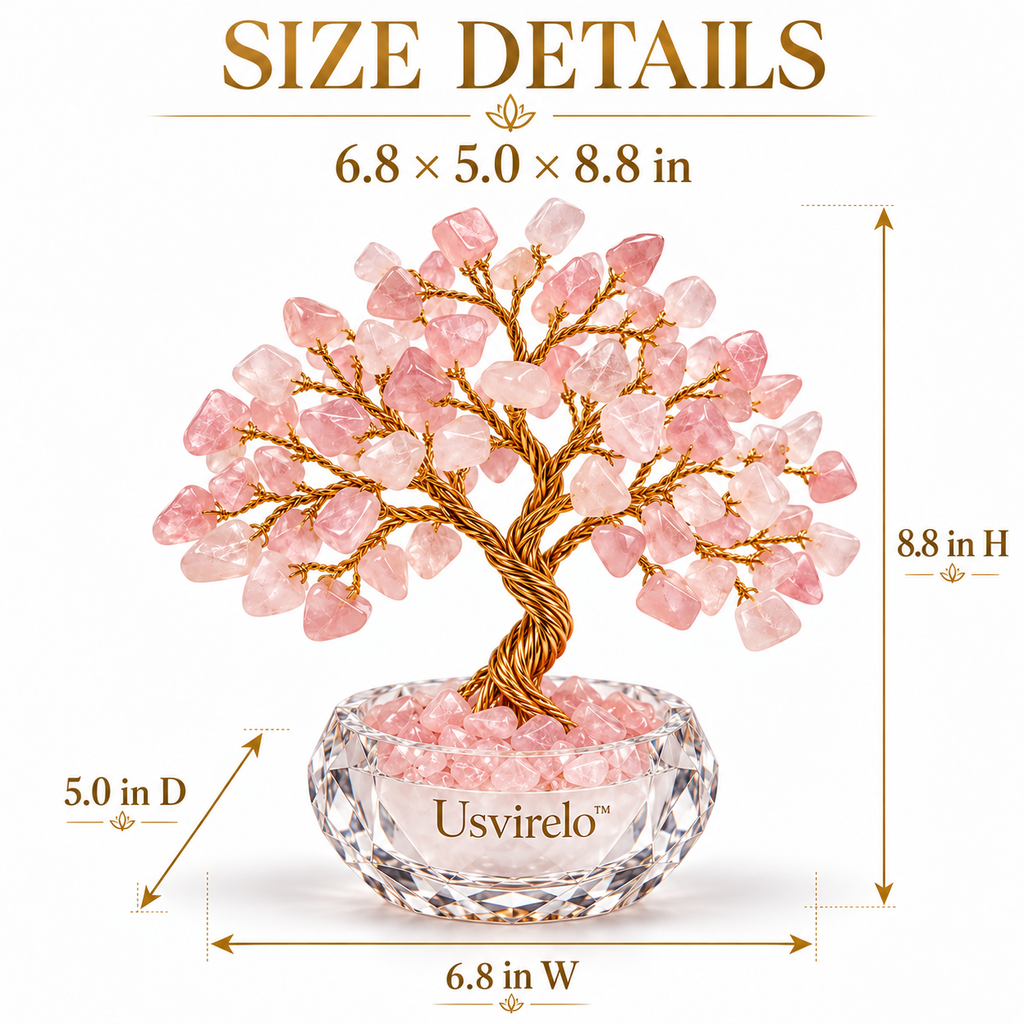 Usvirelo™ Blush Bloom Rose Quartz Tree