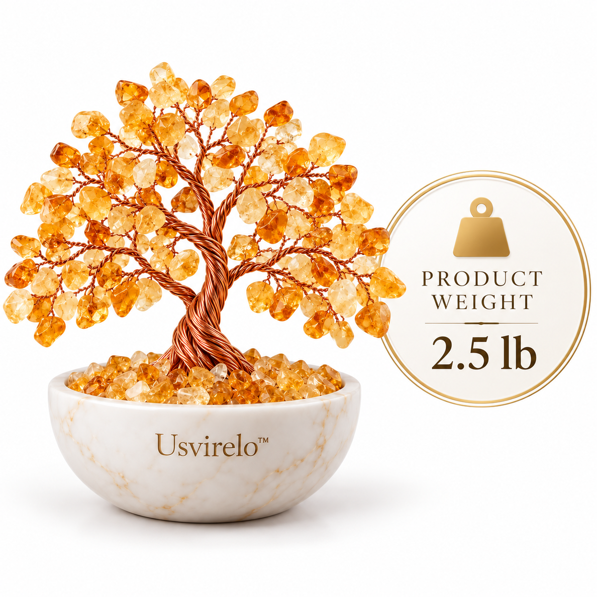 Usvirelo™ Golden Citrine Crystal Tree