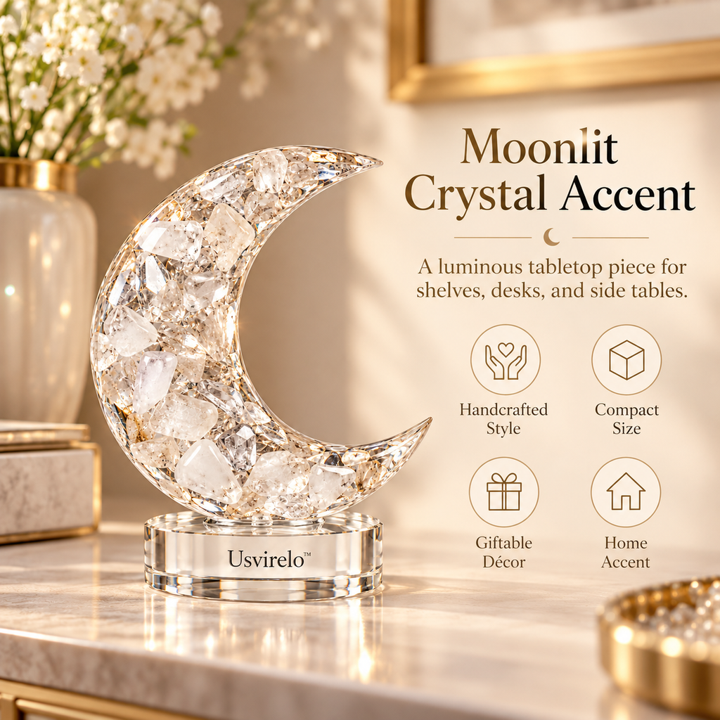 Usvirelo™ Moonlight Clear Quartz Crescent