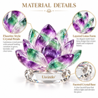 Usvirelo™ Aurora Fluorite Lotus Sculpture