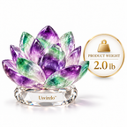 Usvirelo™ Aurora Fluorite Lotus Sculpture