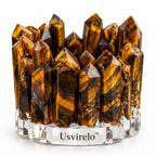 Usvirelo™ Tiger Eye Crystal Candle Holder