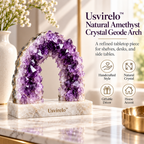 Usvirelo™ Natural Amethyst Crystal Geode Arch