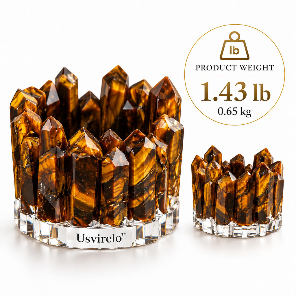 Usvirelo™ Tiger Eye Crystal Candle Holder