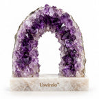 Usvirelo™ Natural Amethyst Crystal Geode Arch