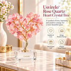 Usvirelo™ Rose Quartz Heart Crystal Tree