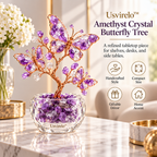 Usvirelo™ Amethyst Crystal Butterfly Tree