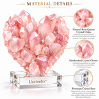 Usvirelo™ Rose Quartz Heart Cluster