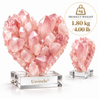 Usvirelo™ Rose Quartz Heart Cluster