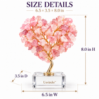 Usvirelo™ Rose Quartz Heart Crystal Tree