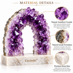 Usvirelo™ Natural Amethyst Crystal Geode Arch