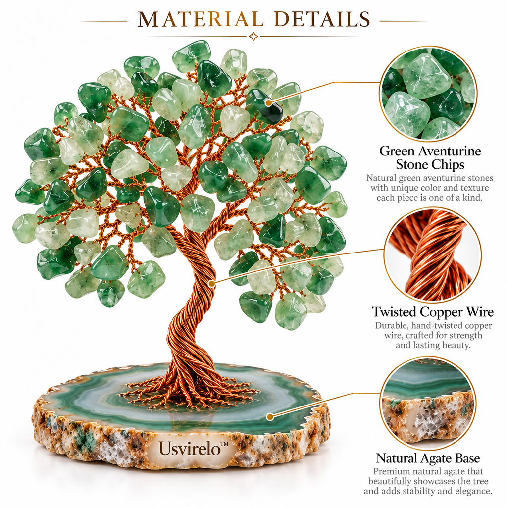 Usvirelo™ Green Aventurine Crystal Money Tree