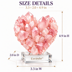 Usvirelo™ Rose Quartz Heart Cluster
