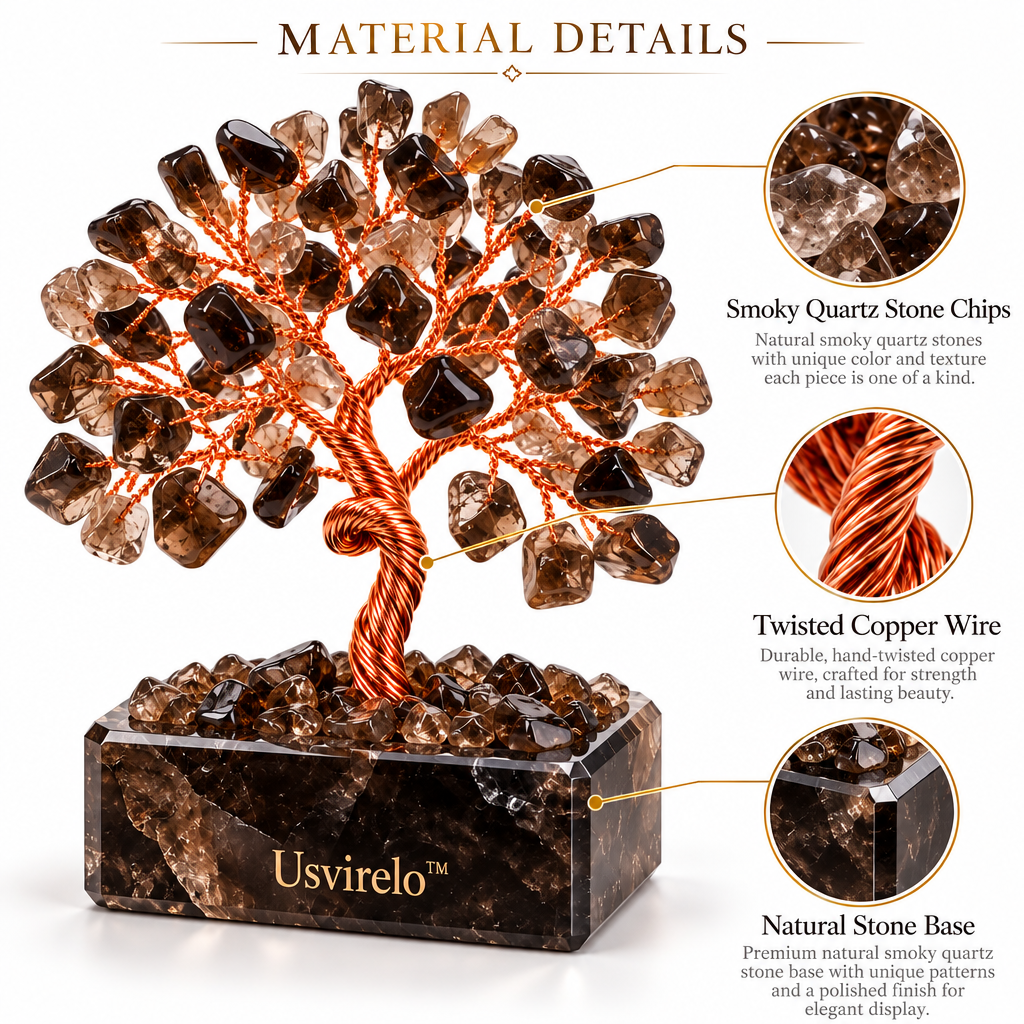 Usvirelo™ Smoky Quartz Crystal Money Tree