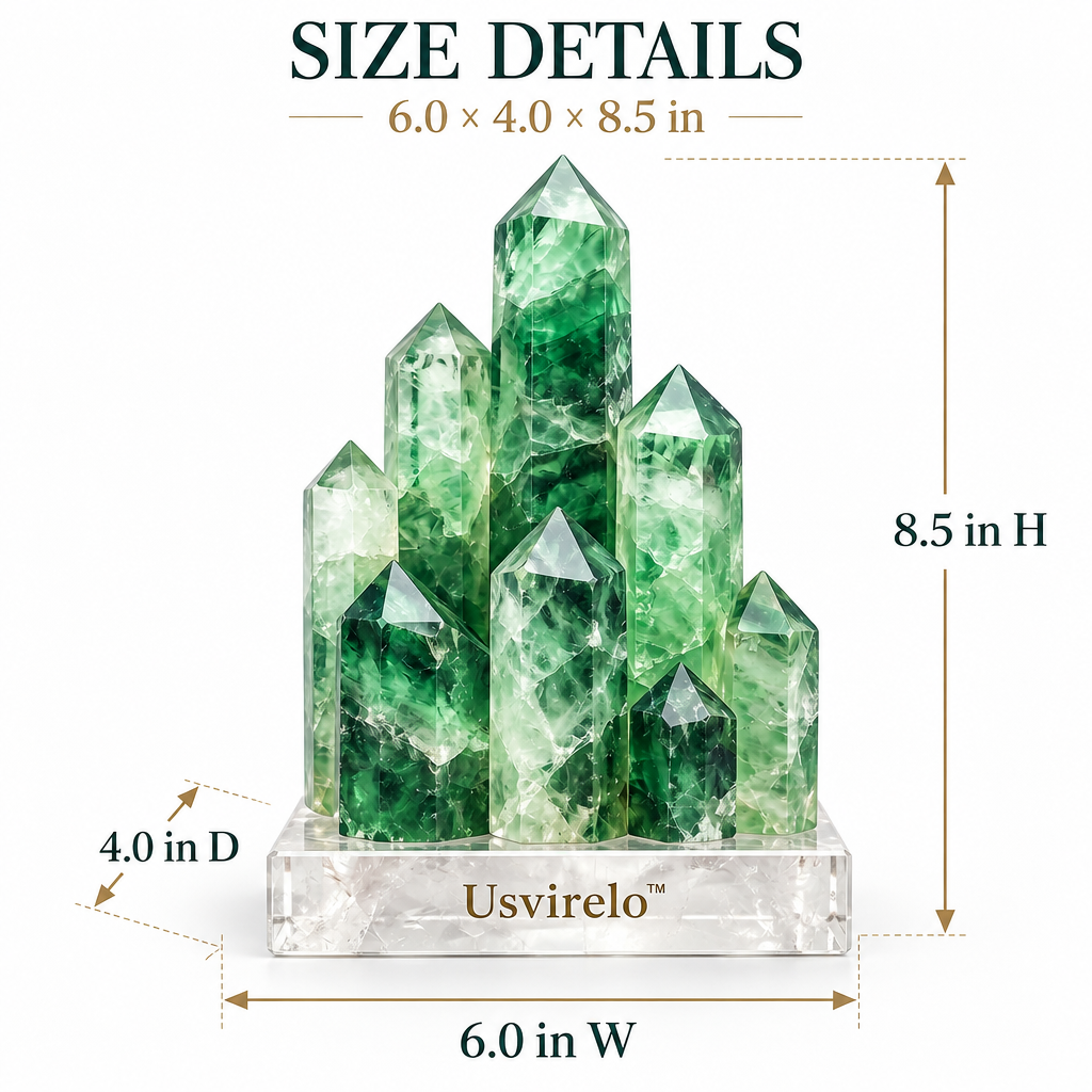 Usvirelo™ Green Fluorite Crystal Cluster