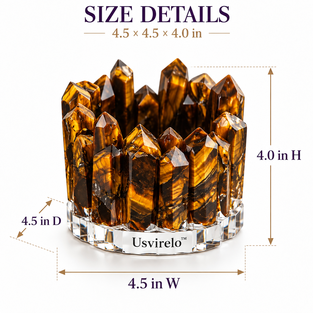 Usvirelo™ Tiger Eye Crystal Candle Holder